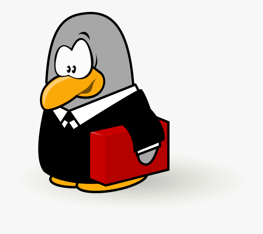 Penguin Office Worker By Mimooh - Worker Penguin, Transparent Clipart