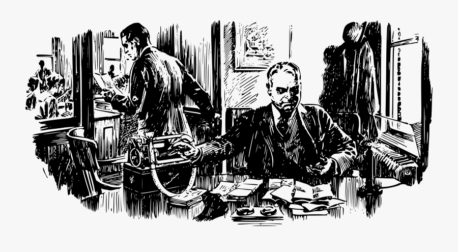 Man In An Office - Clip Art, Transparent Clipart