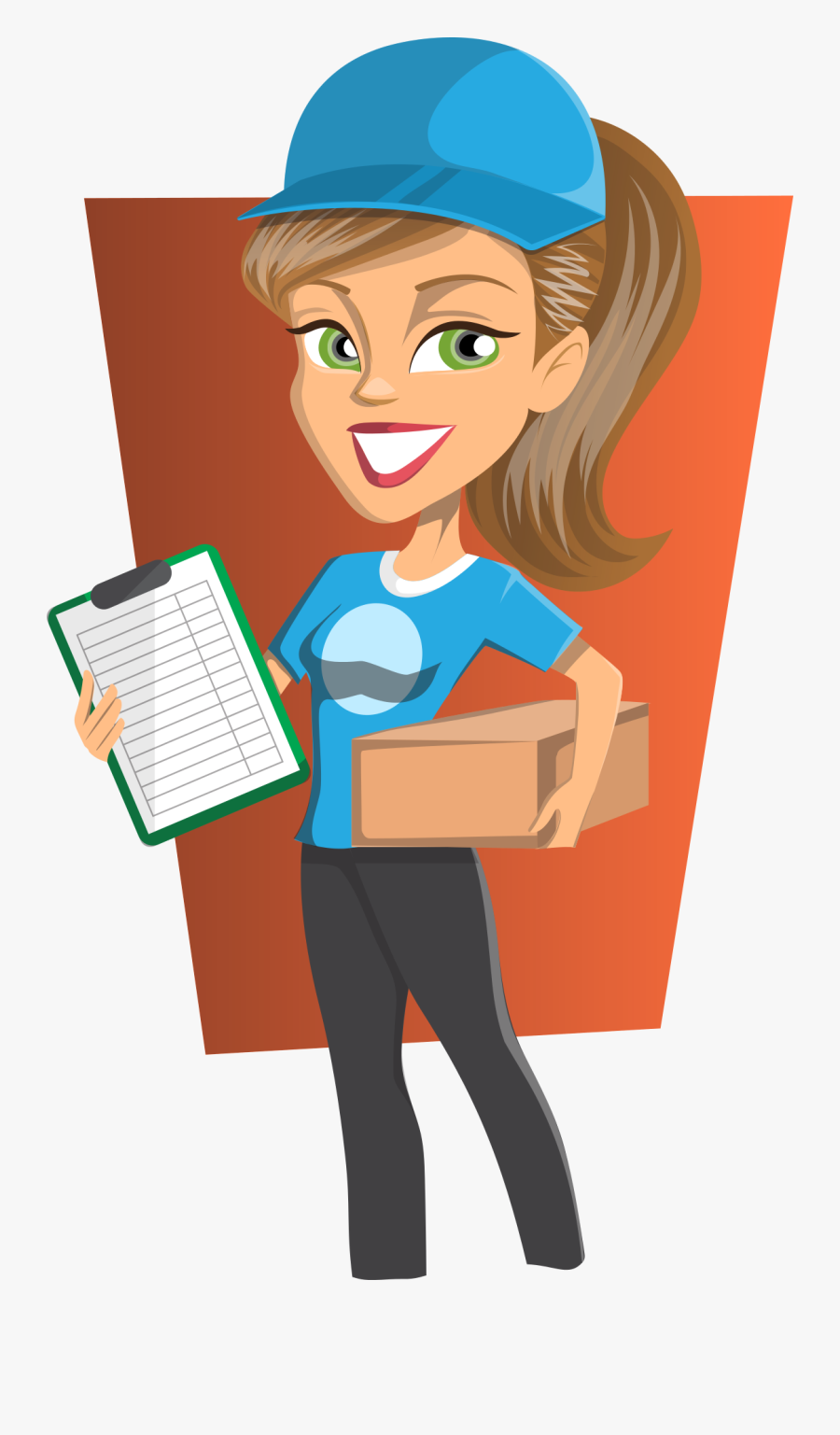 Delivery Woman Png, Transparent Clipart