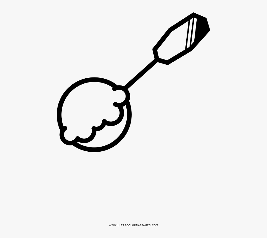 Ice Cream Scoop Coloring Page - Free Ice Cream Scoop Coloring Page, Transparent Clipart