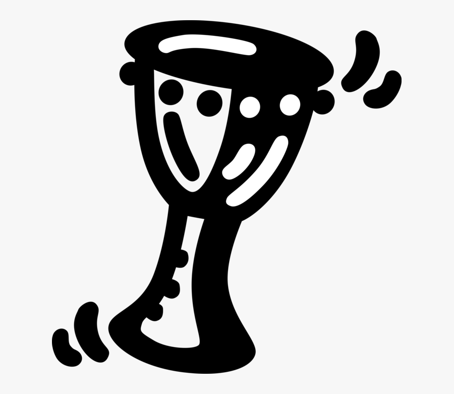 African Djembe Drum Vector, Transparent Clipart