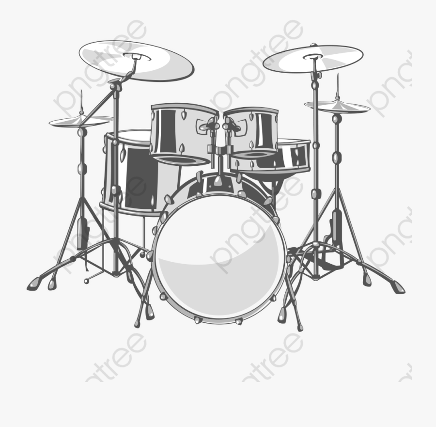 Drums, Music, Hand Painted Drums Png Transparent Image - Drums Illustration, Transparent Clipart