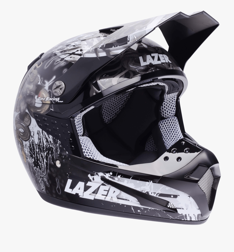 Motorcycle Helmet Lazer Smx Thin Drum Black Grey White - Motorcycle Helmet, Transparent Clipart