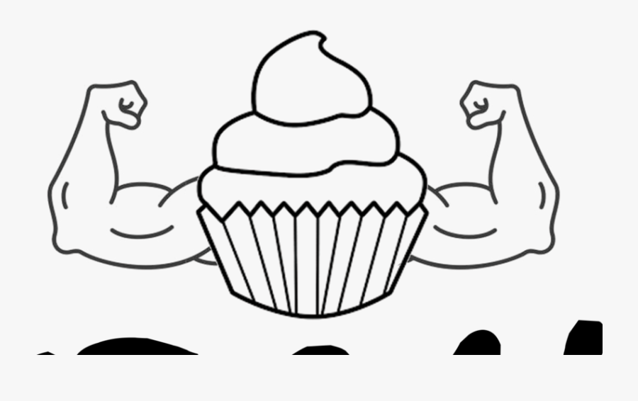 1545347945 Cupcake - Arms Clipart Black And White, Transparent Clipart