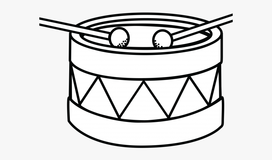 Clip Art Of Drum Black And White, Transparent Clipart