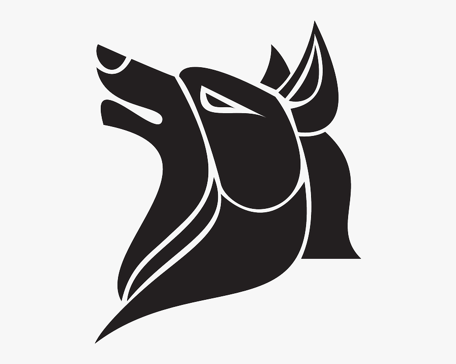 Gray Wolf Black Wolf Animal Track Clip Art - Wolf Logo Face Png, Transparent Clipart