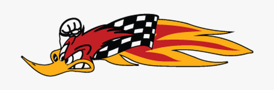 Woody Woodpecker Racing Logo, Transparent Clipart