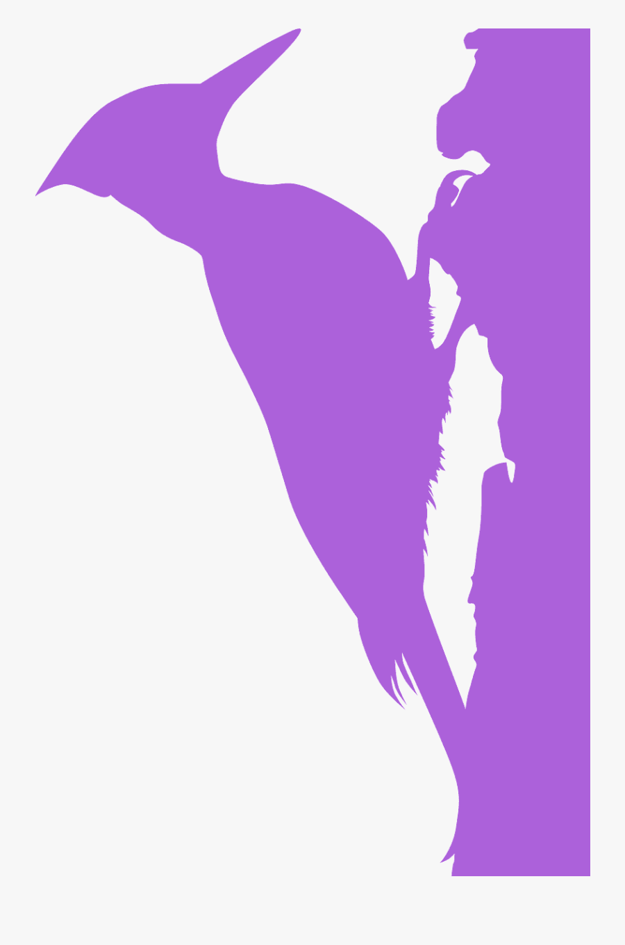 Woodpecker Silhouette, Transparent Clipart