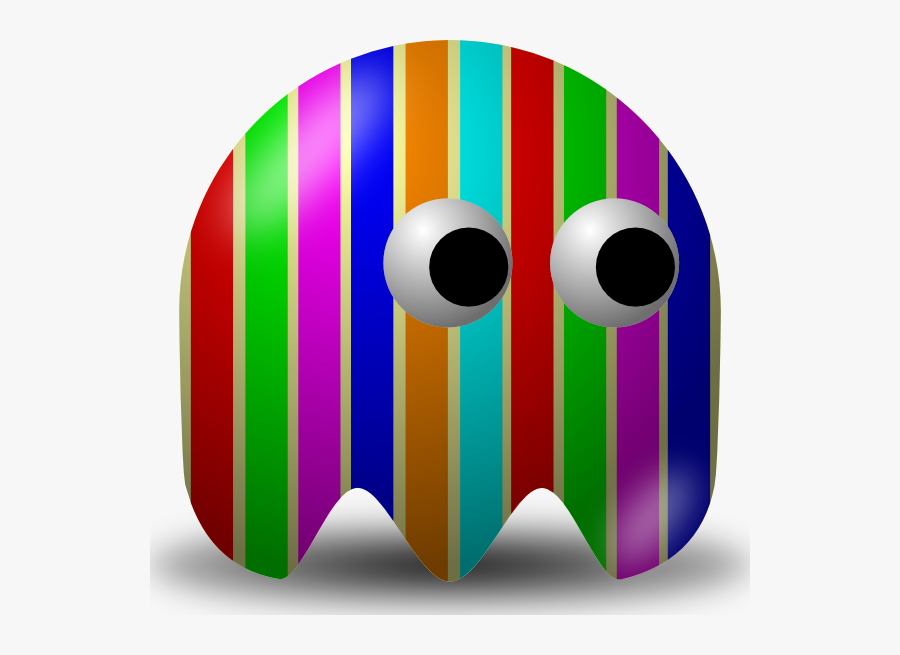 Free Vector Pcman Game Baddie Stripey Clip Art - Pacman Baddies, Transparent Clipart