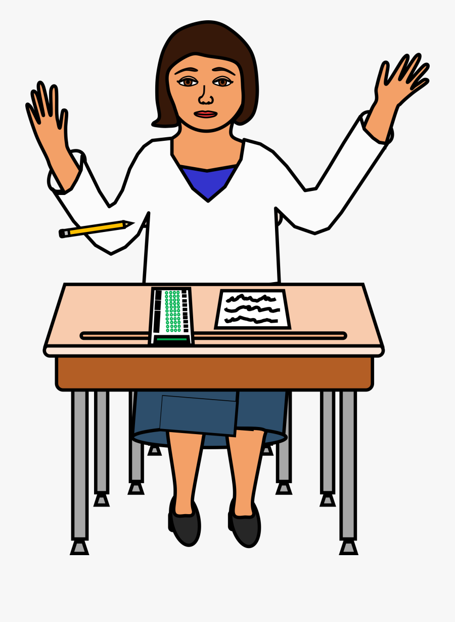Clipart - - Student Raising Her Hand Gif, Transparent Clipart