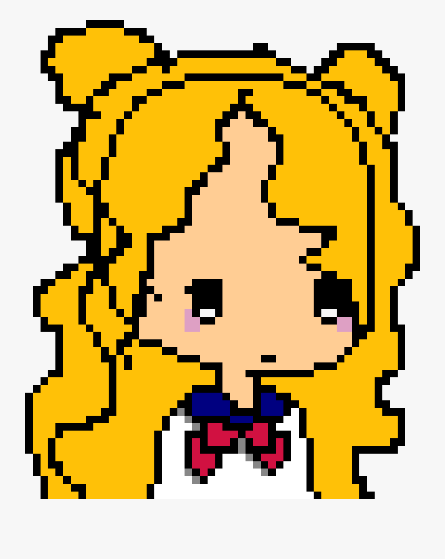 Me As A Yandere If I Also Had Blonde Hair Clipart , - Derp Face Pixel Art, Transparent Clipart