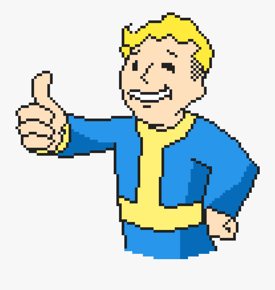 Waving-hello - Vault Boy Fallout Logo, Transparent Clipart