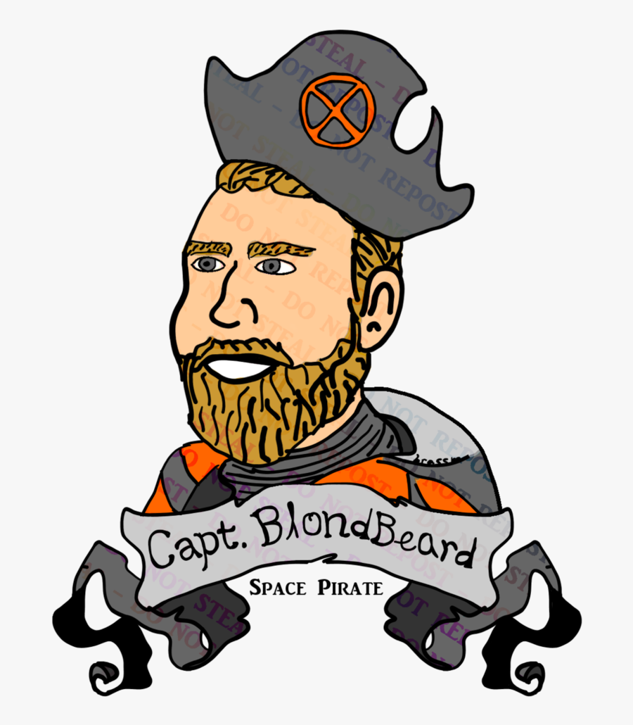 Captain Blond Beard - Cartoon, Transparent Clipart