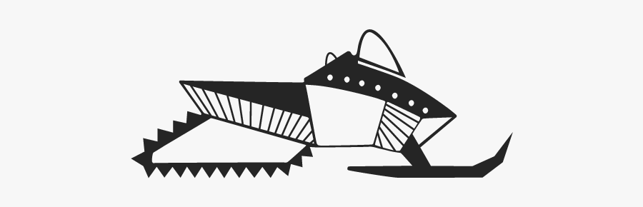 Clipart Black And White Library Snowmobile Drawing - Illustration, Transparent Clipart