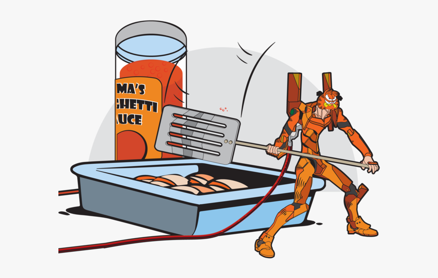 Ma"s Ahetti Uce Cartoon Clip Art Junk Food - Garfield Neon Genesis Evangelion, Transparent Clipart