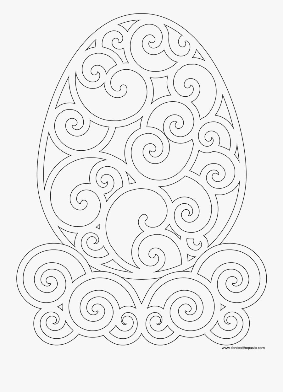 Clip Art Easter Coloring Books - Art Swirls Coloring Pages, Transparent Clipart