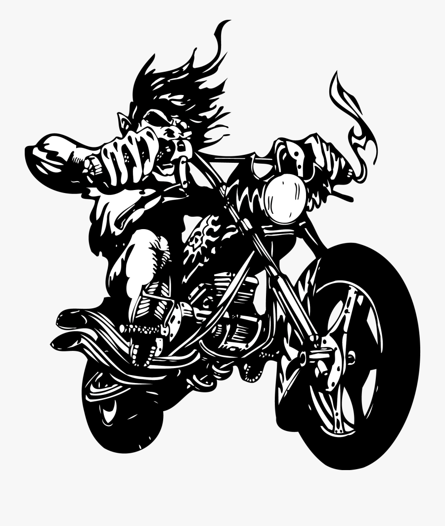 Devil Wall Sticker Label Decal Motorcycle Moto Clipart - Ghost Rider Vector Png, Transparent Clipart