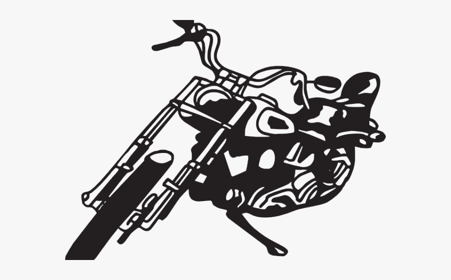 Motorcycle Cliparts Black - Harley Vector, Transparent Clipart