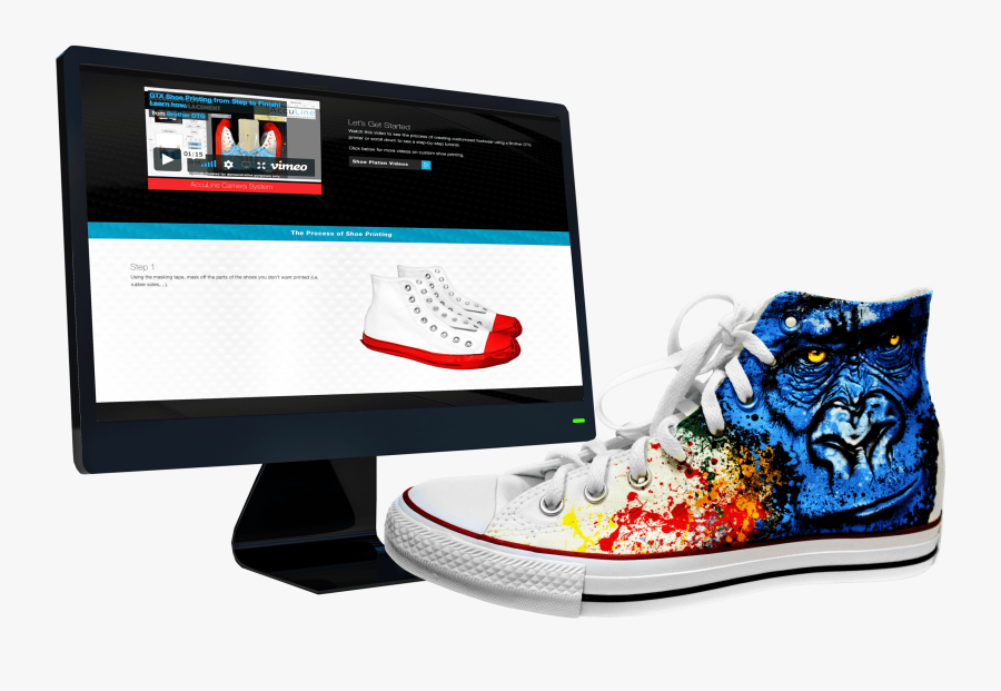 Brother Dtg Launches New Page On How To Digitally Print - Computer Monitor, Transparent Clipart