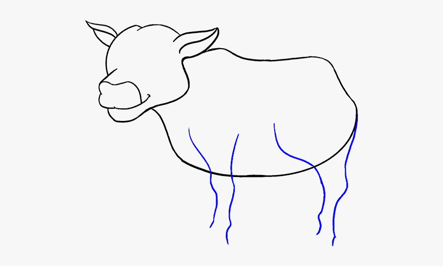 How To Draw Cow - Cartoon, Transparent Clipart