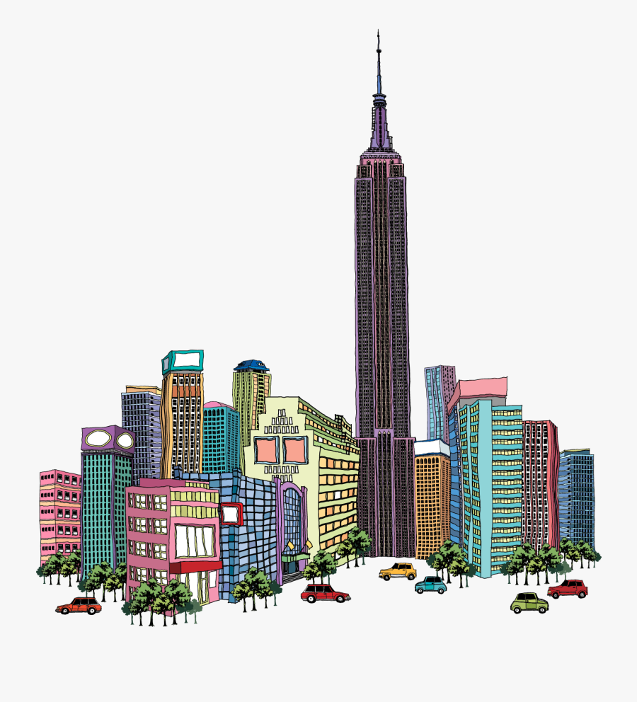 Urban Clipart High Rise Building - Empire State Building Png, Transparent Clipart