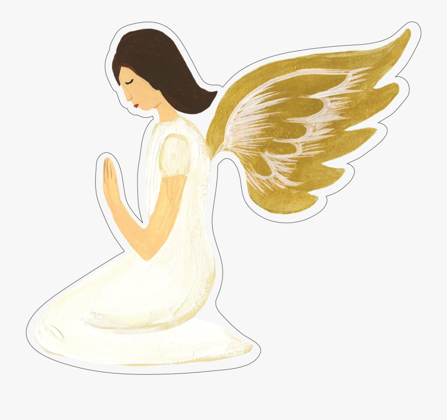 Angel Praying Print & Cut File , Transparent Cartoons - Angels Praying Png, Transparent Clipart