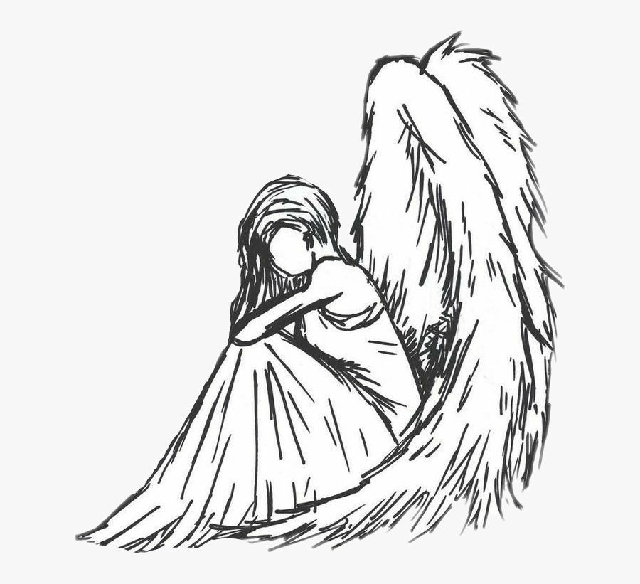 Angel Drawing Easy, Transparent Clipart