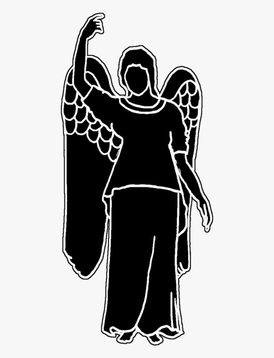 Beautiful Angel Silhouette - Illustration, Transparent Clipart