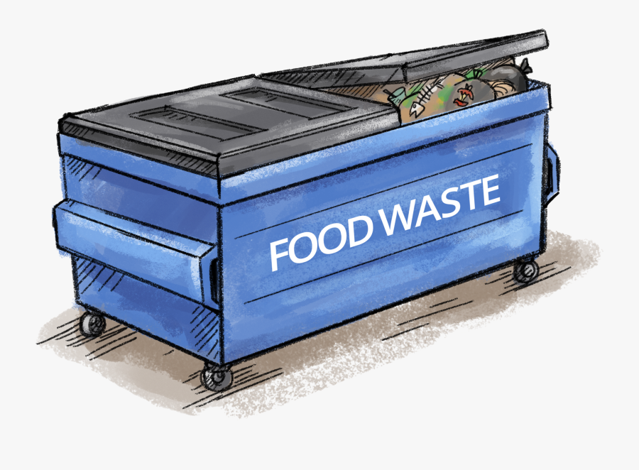 Food Waste In Dumpster, Transparent Clipart