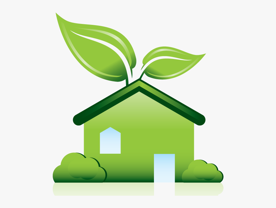 Example Of How We Want To See A House And Leaf Combined - Logo Green House Png, Transparent Clipart