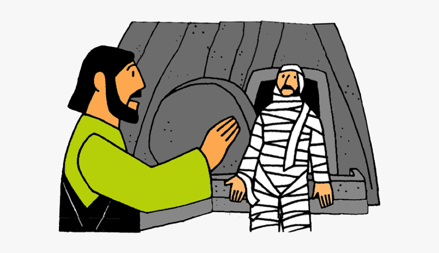 Jesus Raises Lazarus Coloring, Transparent Clipart