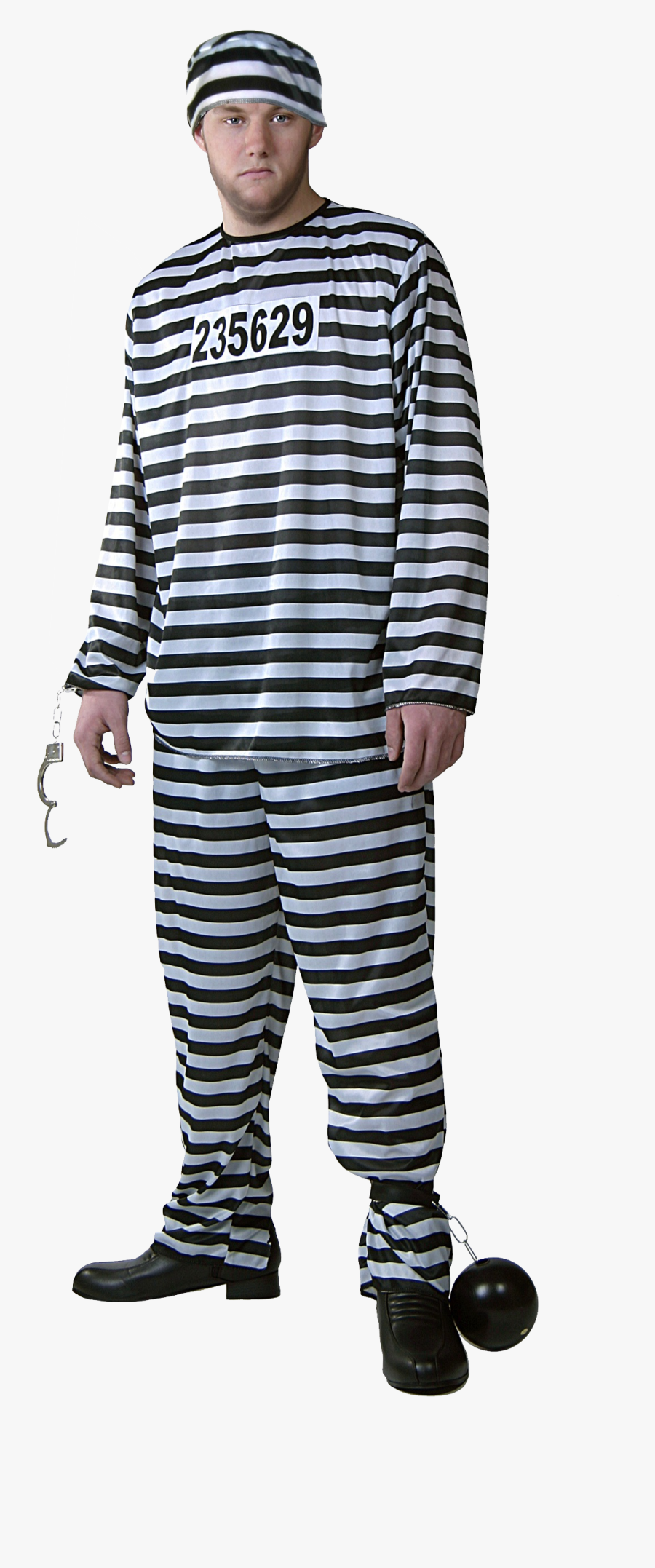 Mens Prisoner Costume Clipart , Png Download - Prison Costume, Transparent Clipart