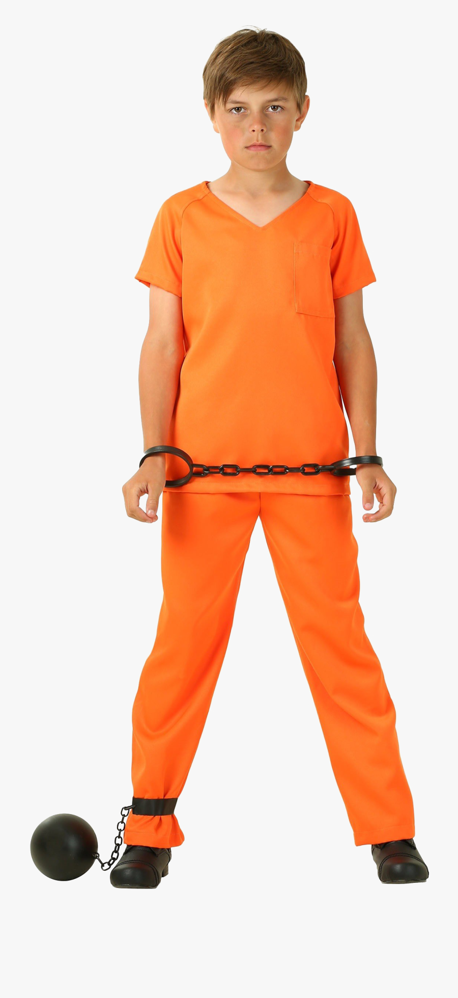 Orange Costume Prisoner Transparent - Prisoner Transparent, Transparent Clipart