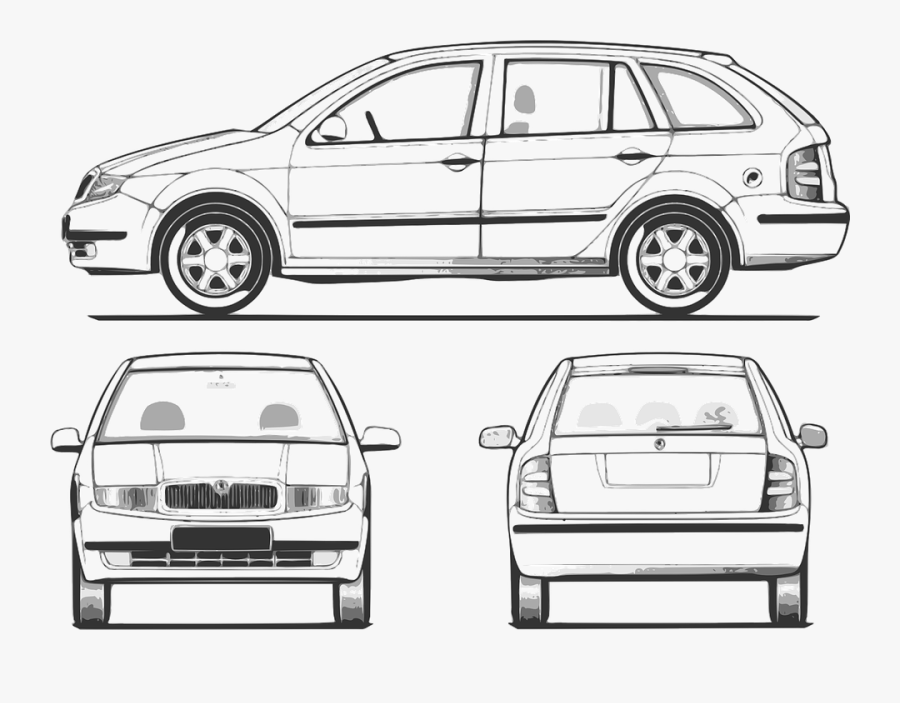 Automobile, Car, Suv, Station Wagon, Transportation - Skoda Fabia Combi Dimensions, Transparent Clipart