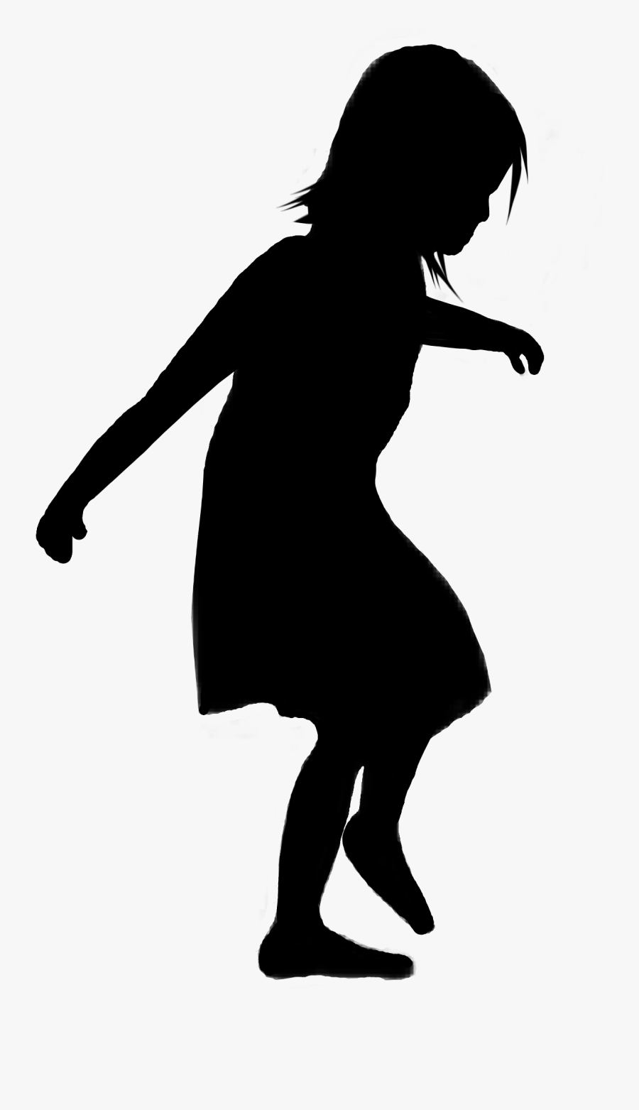 #girl #child #people #silhouette #black #vipshoutout - Transparent Girl Child Silhouette, Transparent Clipart