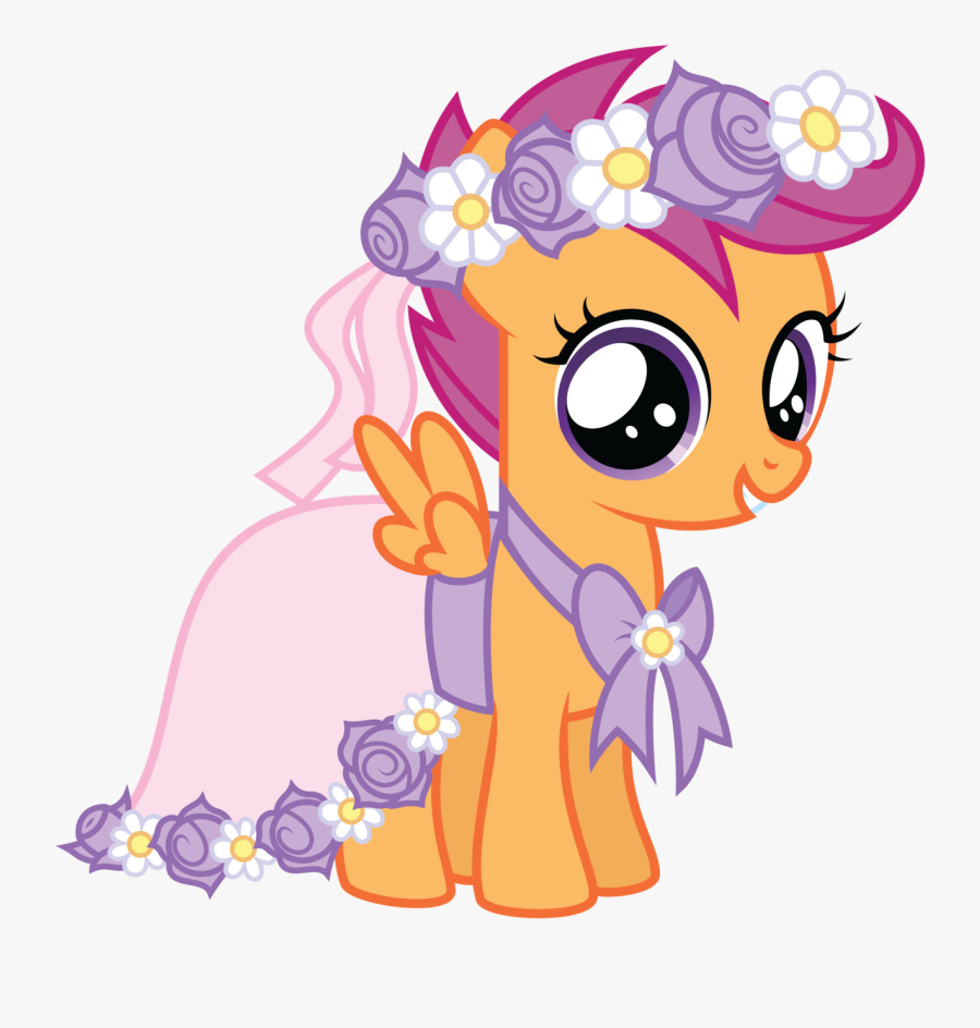 Flower Filly Scootaloo By Midnight Blitz - My Little Pony Scootaloo, Transparent Clipart