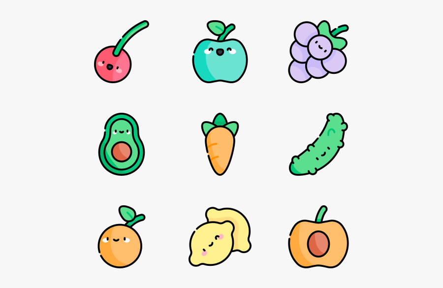 Fruits Icons, Transparent Clipart