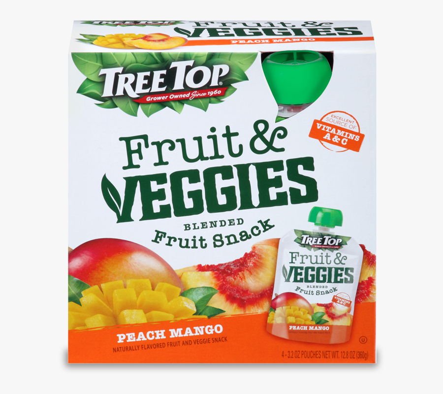 Tree Top Fruit And Veggies Fruit Snack - Naturally Fruit Flavored Snacks, Transparent Clipart