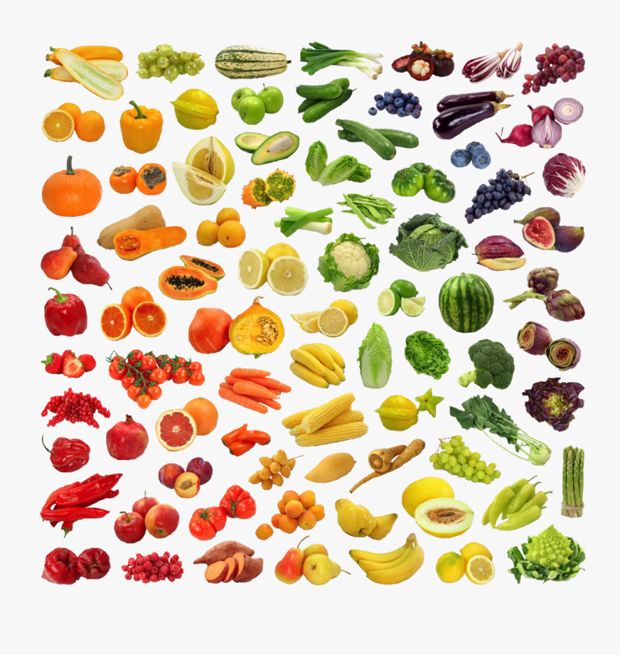 #veggies #fruit #rainbow #mydrunkenmonkey #freetoedit - Fruits And Vegetables Stock, Transparent Clipart