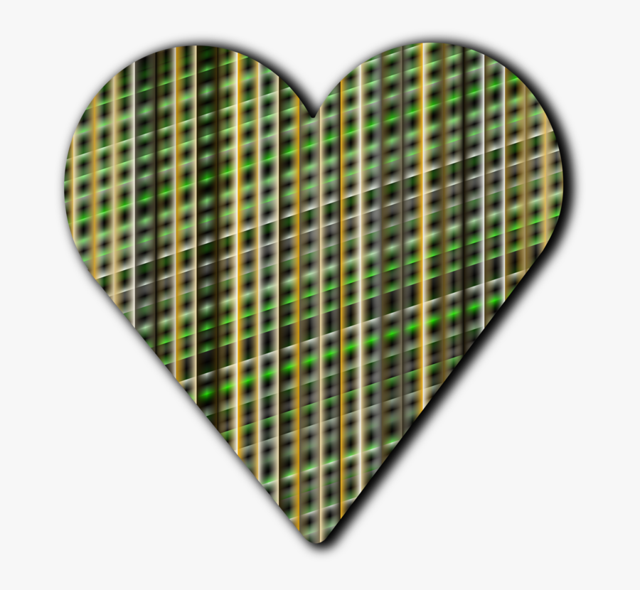 Tartan,grass,green - Heart, Transparent Clipart