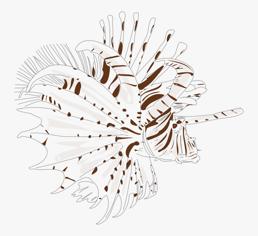 Lionfish - Illustration, Transparent Clipart
