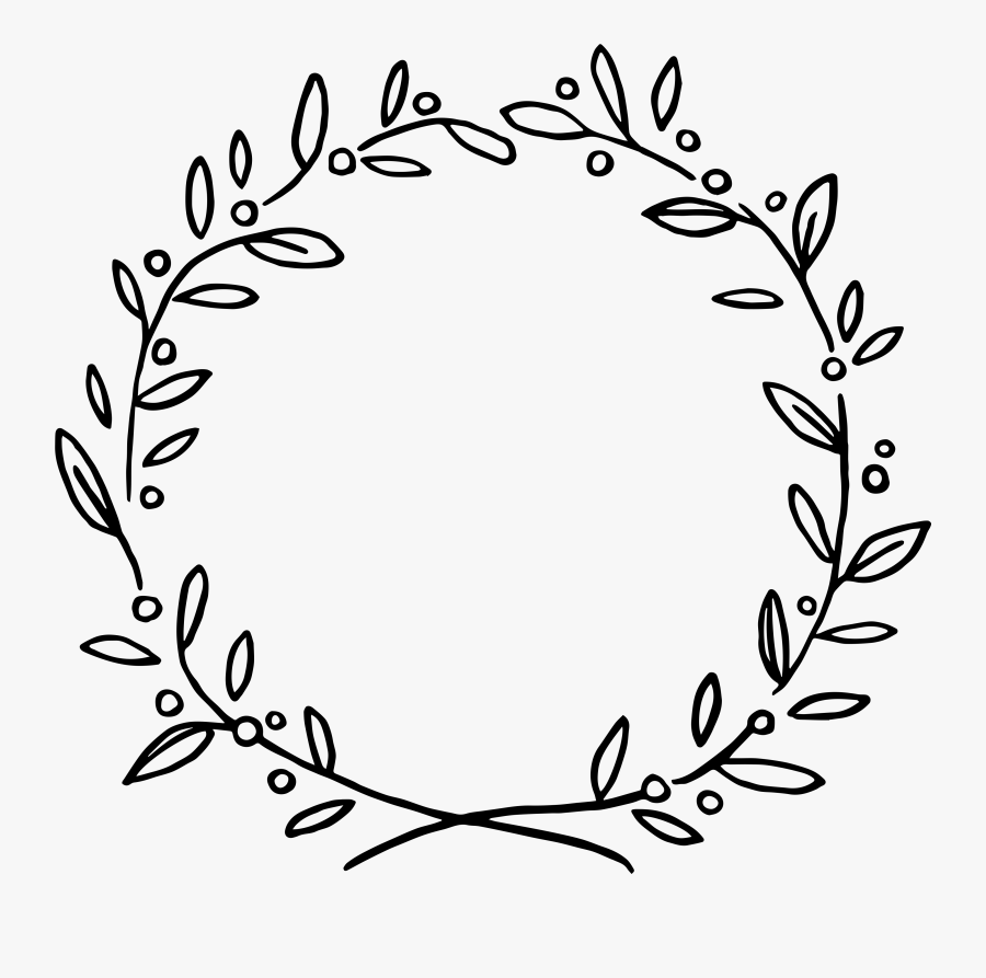 #reef #floral #borders - Drawing Of A Floral Wreath, Transparent Clipart