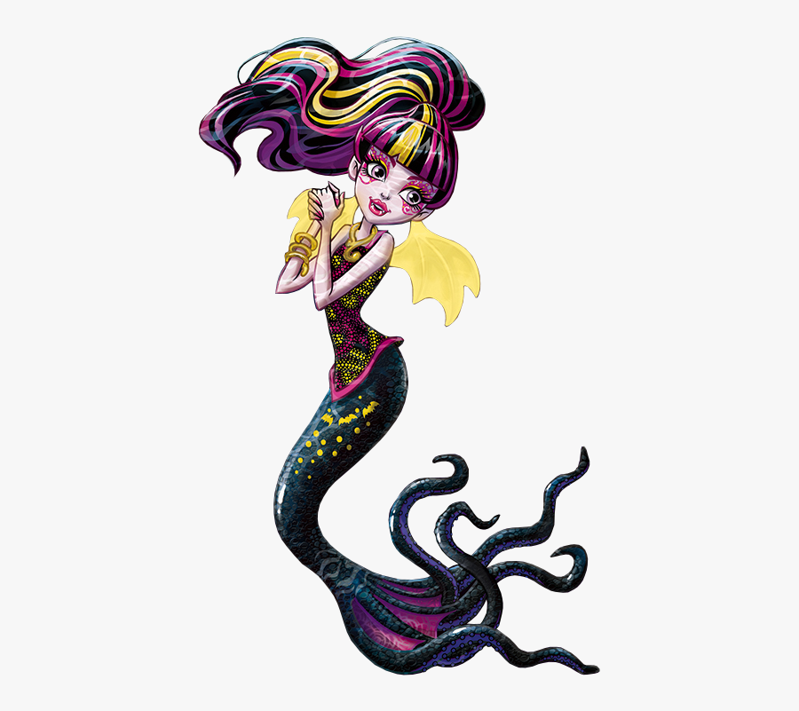 Great Scarrier Reef - Monster High Draculaura Mermaid, Transparent Clipart