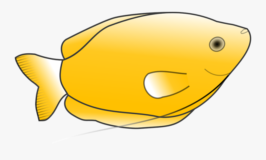 Yellow Fish Clip Art, Transparent Clipart