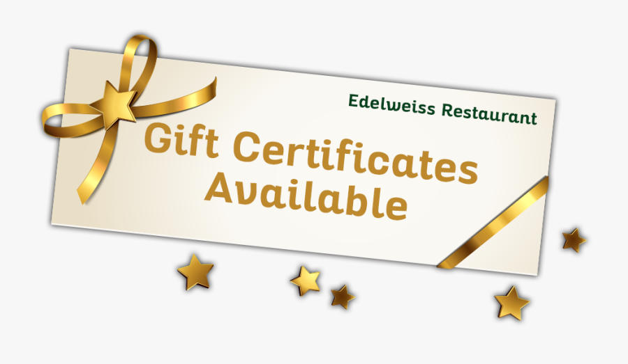 Edelweiss Dining Holiday Gift - Sign, Transparent Clipart