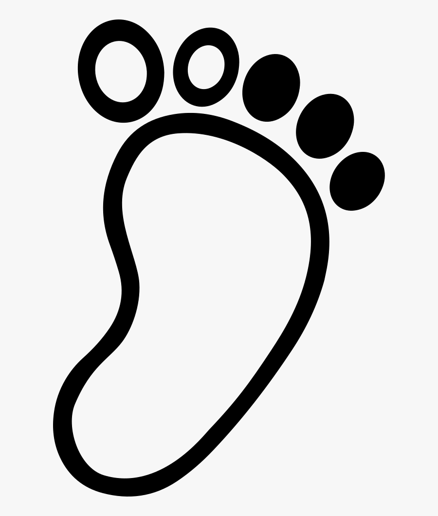 Transparent Footprints Clipart - Drawing Of A Footprint, Transparent Clipart