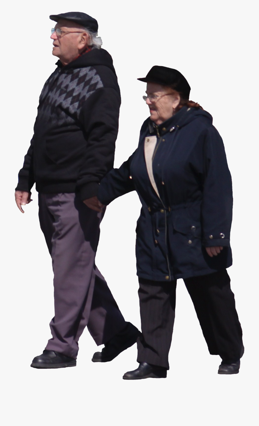 Old People Walking Png Clipart , Png Download - Old Man Walking Png, Transparent Clipart
