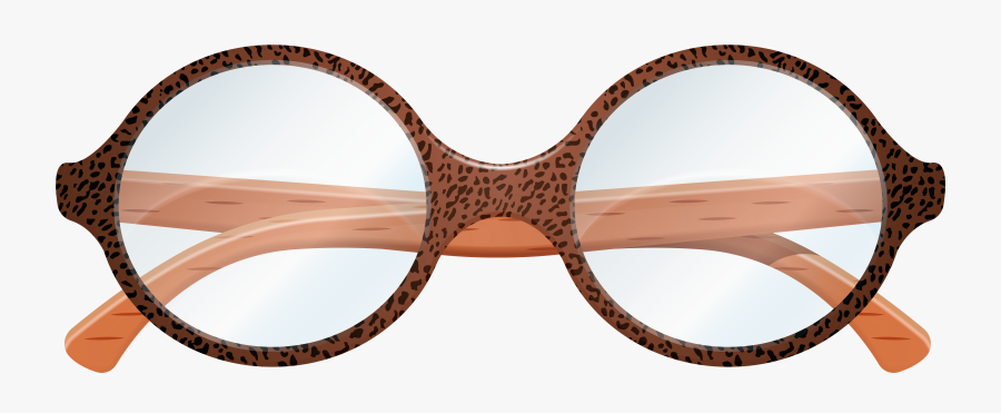 Fashion Clipart Fashion Sunglasses - Brown Round Glasses Transparent, Transparent Clipart