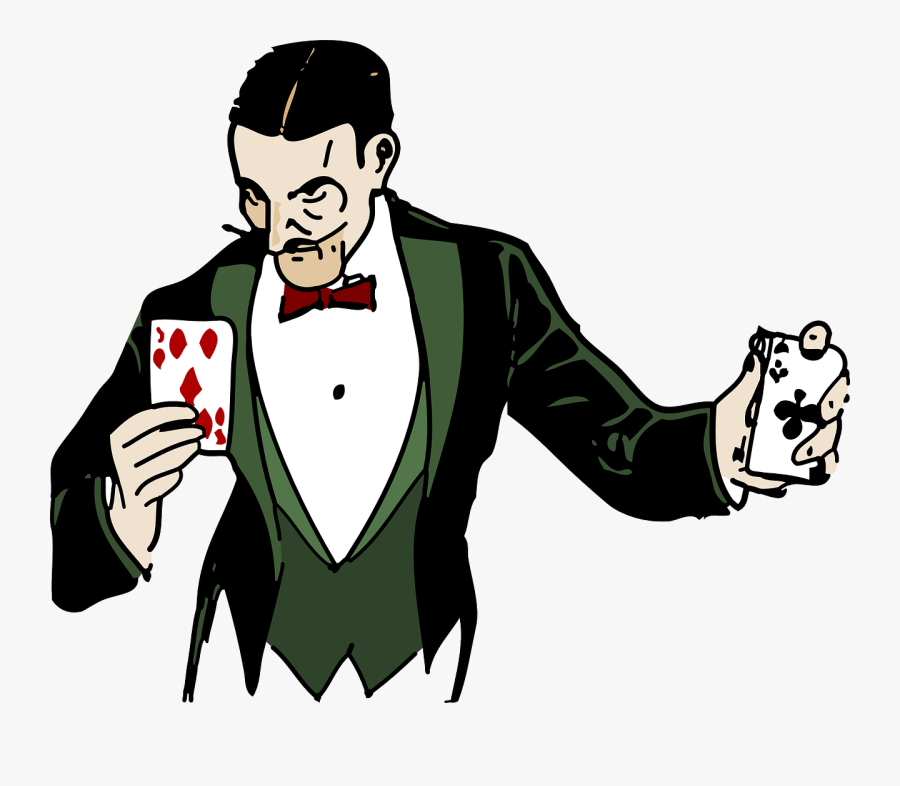 Human Character - Card Trick Png, Transparent Clipart