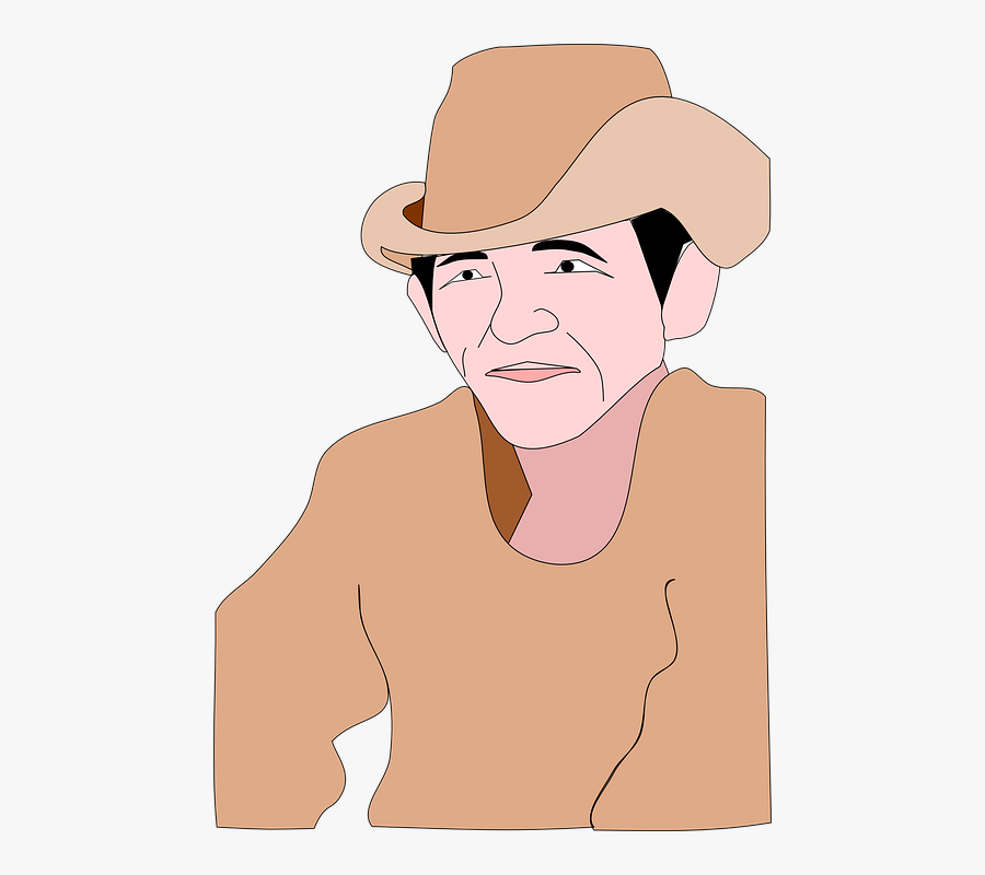 Gaucho Cowboy Farmer Wild West Hat Man, Transparent Clipart